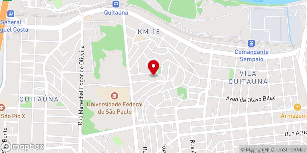 Map showing location of Igreja Cristo Liberta
