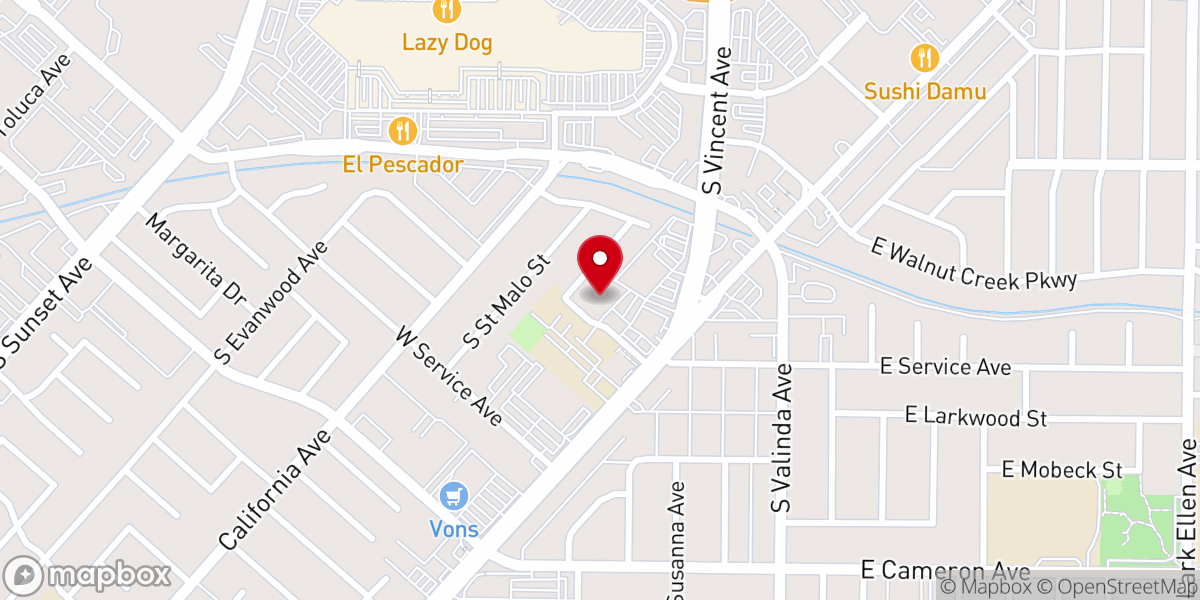 Map showing location of Calvary Chapel Christian Fellowship