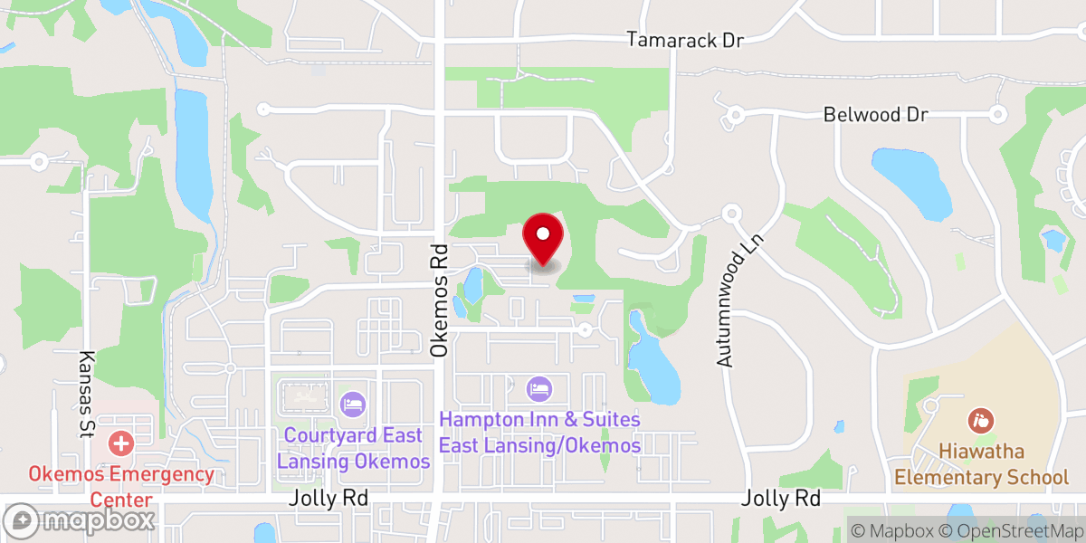 Map showing location of Lansing Chinese Christian Church