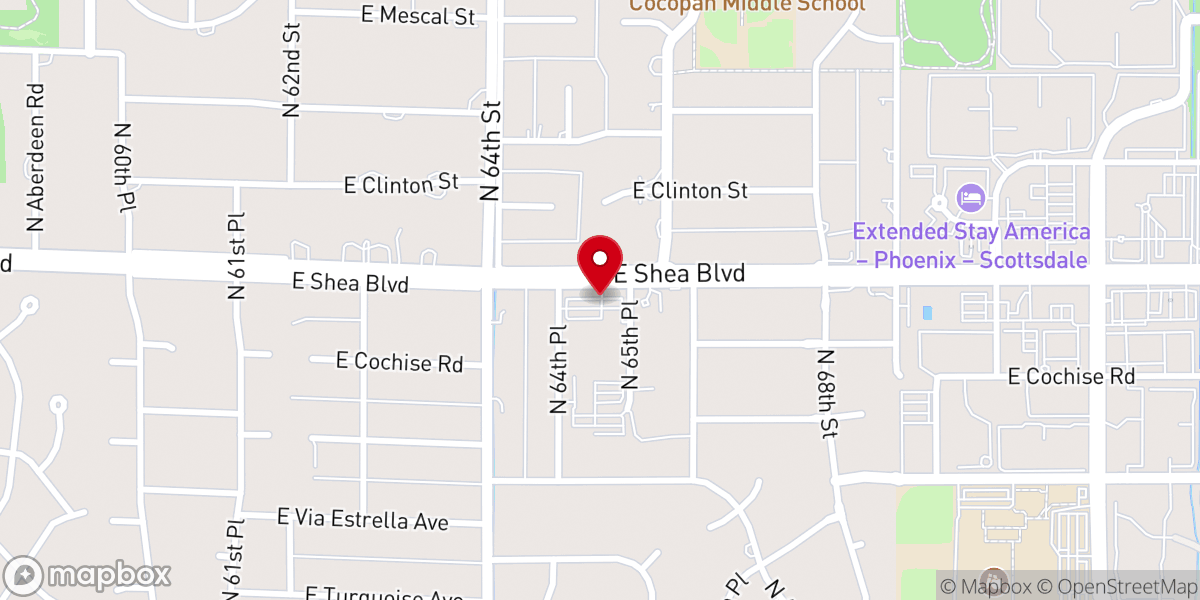 Map showing location of Chaparral Christian Church