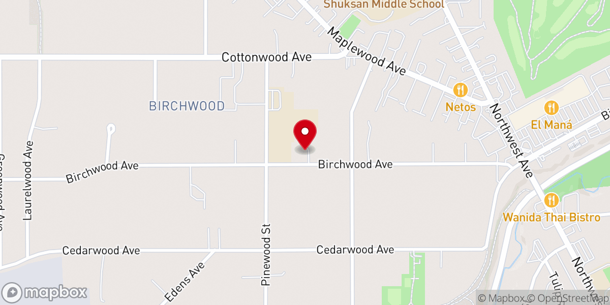 Map showing location of Christ Church Bellingham