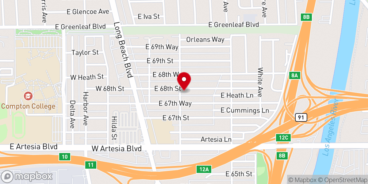 Map showing location of Holy Trinity AME Church