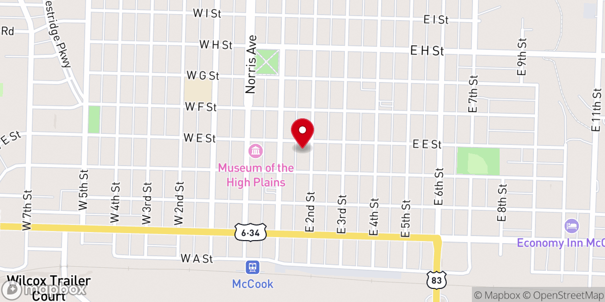 Map showing location of First Congregational Church
