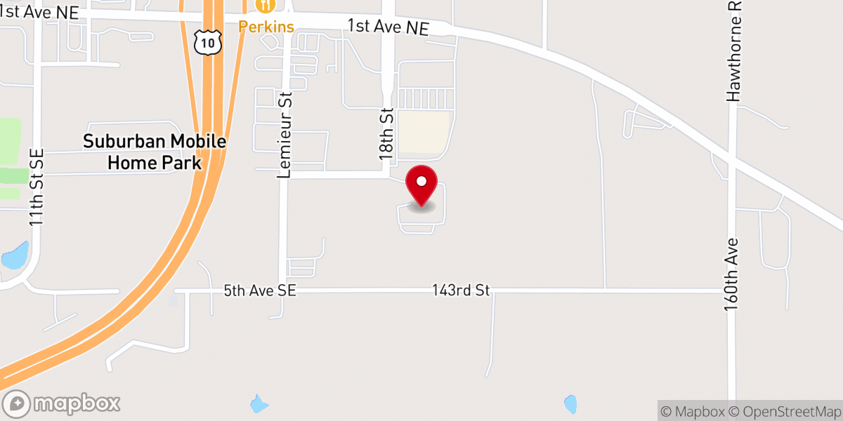 Map showing location of Faith Lutheran Church