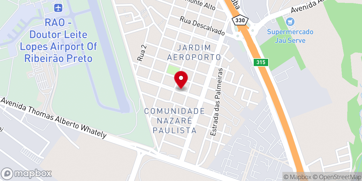 Map showing location of Igreja Pentecostal Levando a Fé
