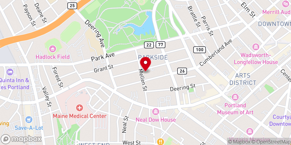 Map showing location of Sacred Heart Catholic Church