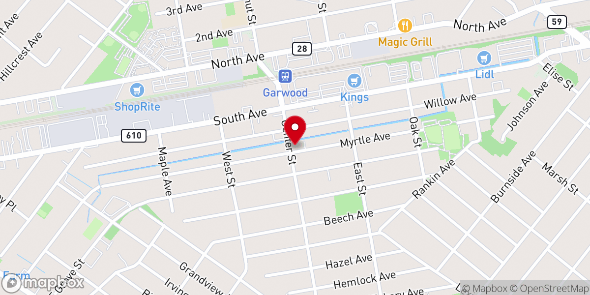 Map showing location of Liquid Church - Union County Garwood