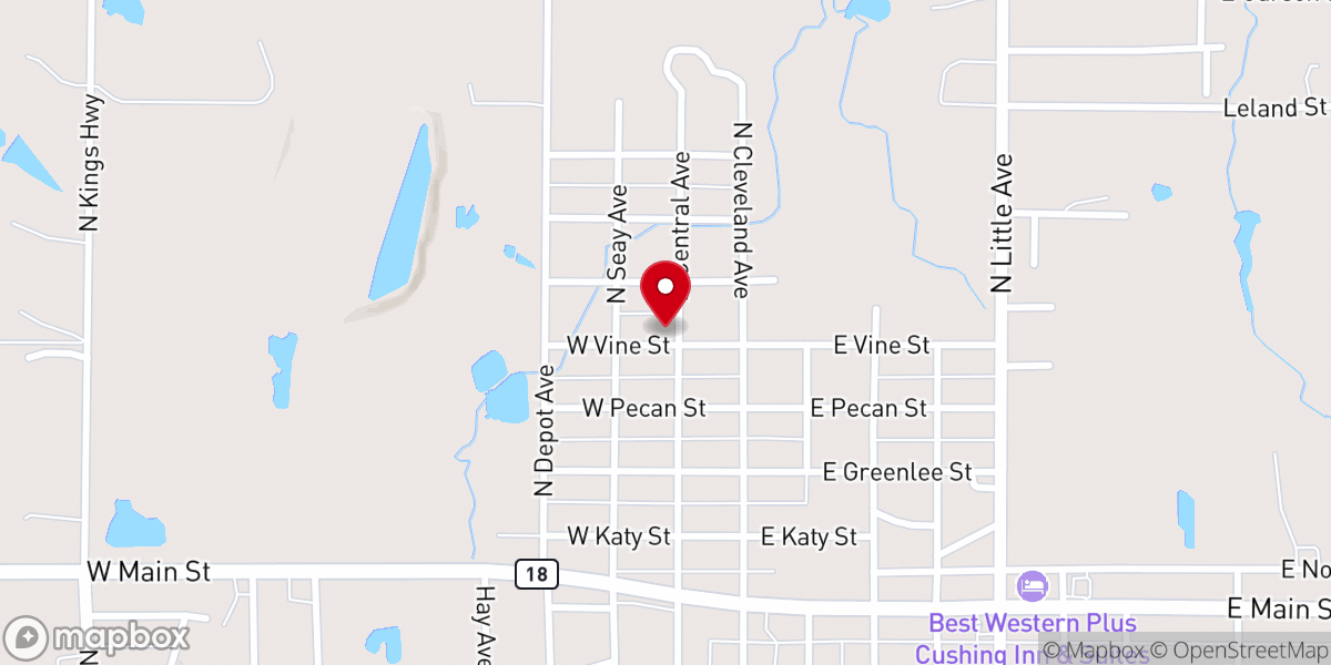 Map showing location of First Baptist Church North