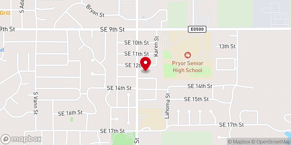 Map showing location of Heritage Southern Baptist Church
