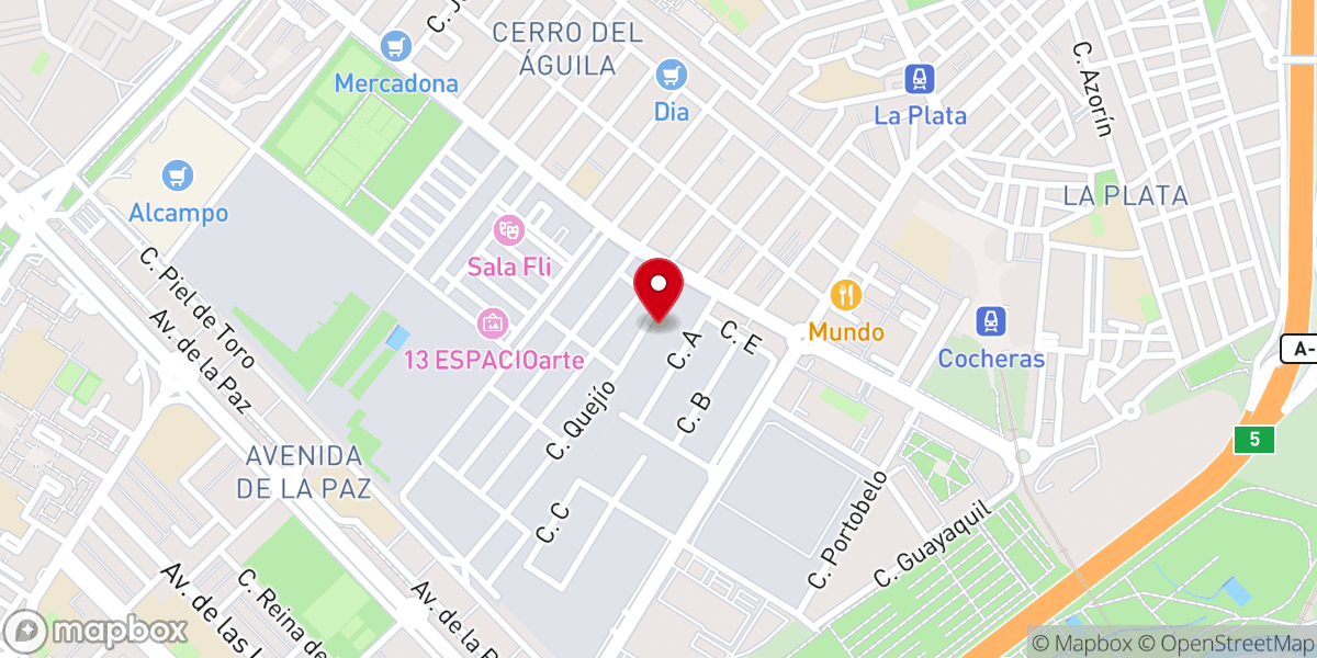 Map showing location of Iglesia El Sembrador