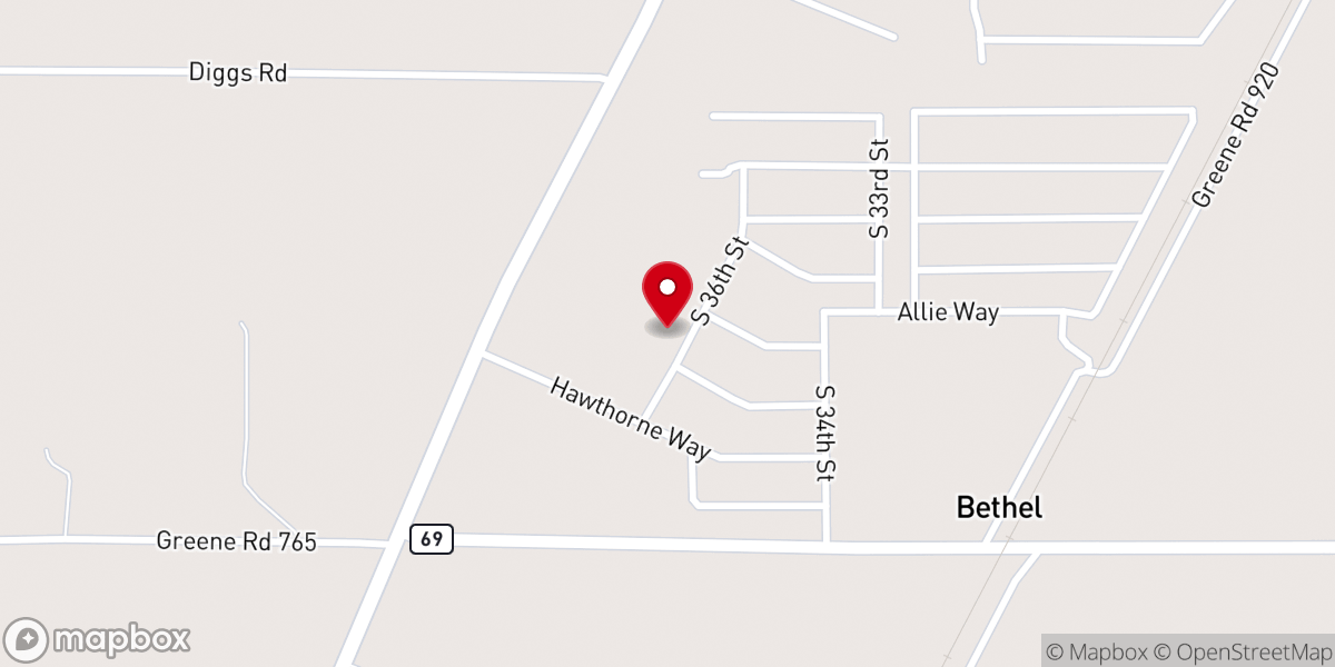 Map showing location of Central Baptist Church - Paragould Campus