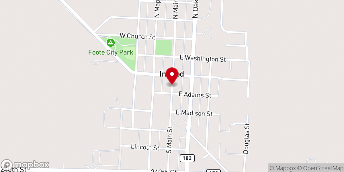 Map showing location of Inwood Healing Room and Inwood Food Pantry