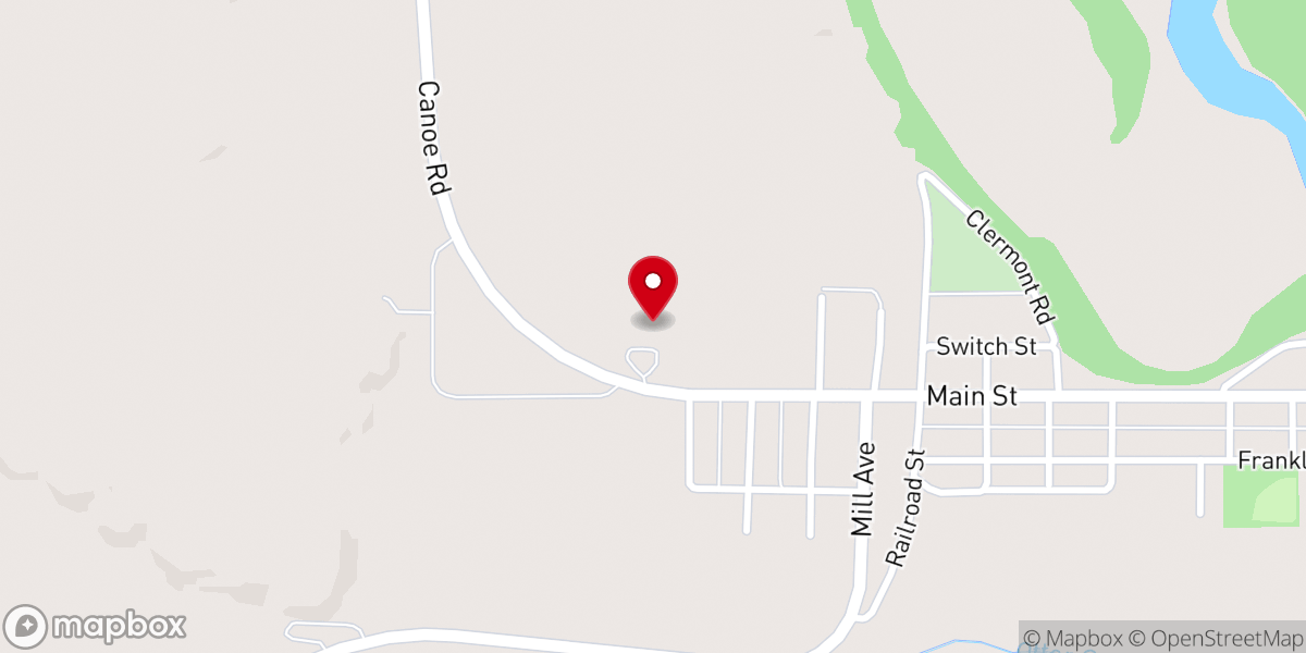 Map showing location of Elgin First Baptist Church