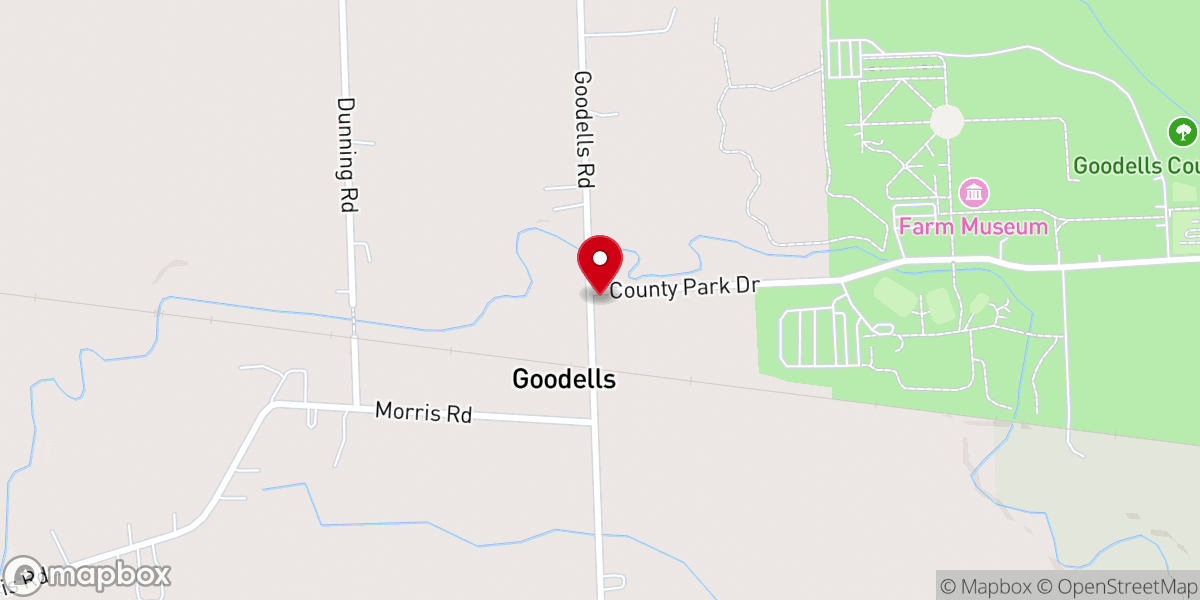 Map showing location of Hope Lutheran Church