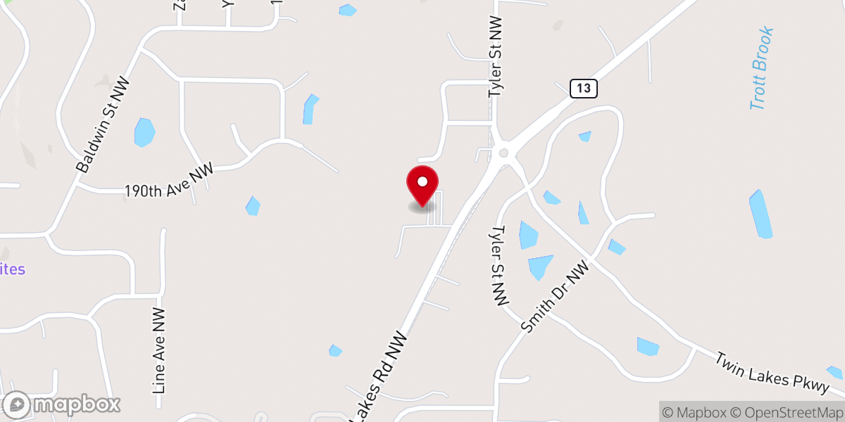 Map showing location of Emmanuel Christian Center - Elk River
