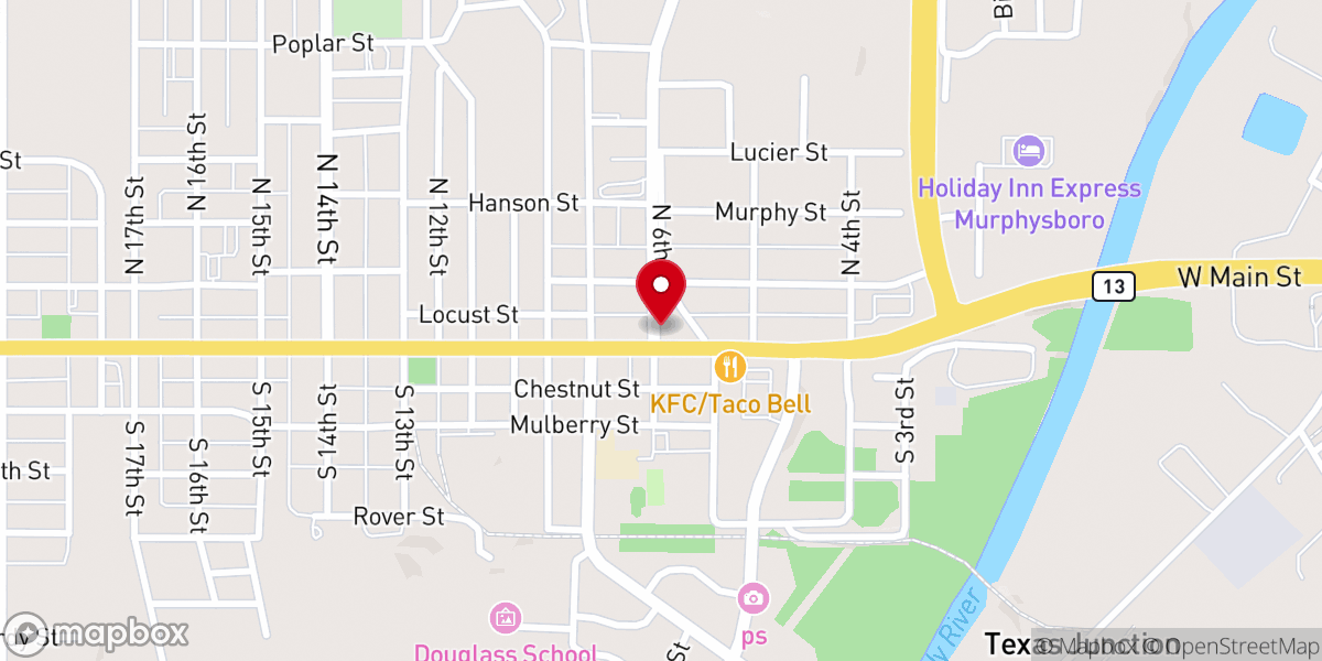 Map showing location of Church of the Nazarene