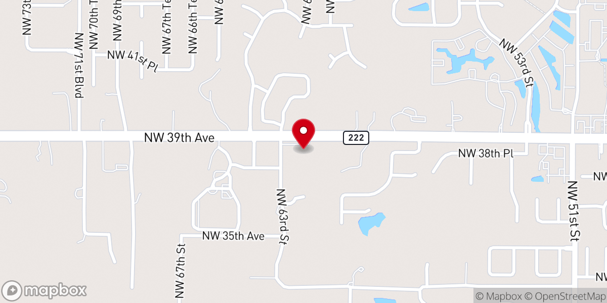 Map showing location of North Gainesville Baptist Church