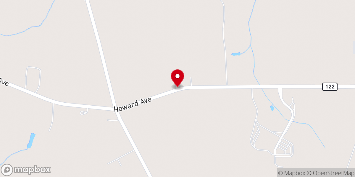 Map showing location of Penders Chapel Missionary Baptist Church