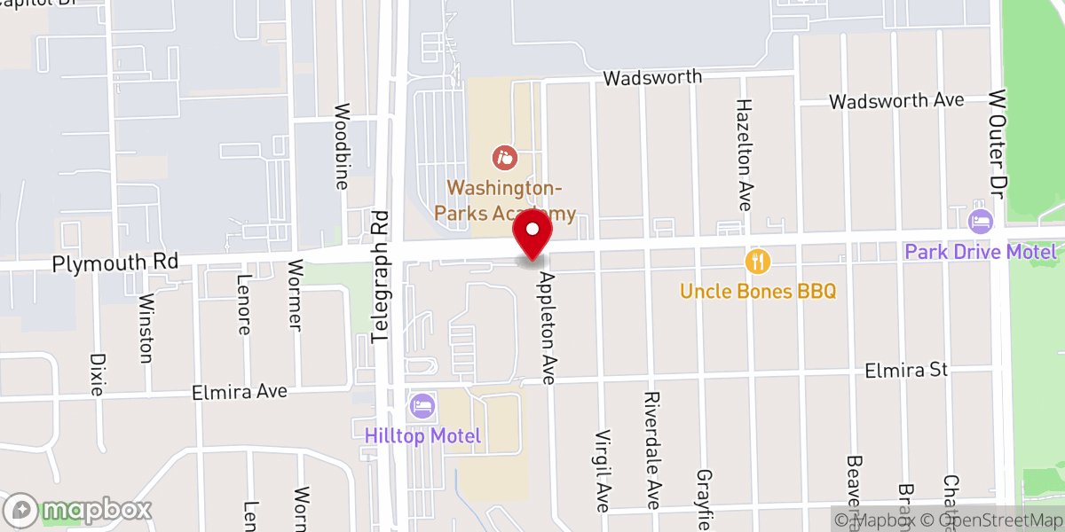 Map showing location of Ambassadors For Christ Church
