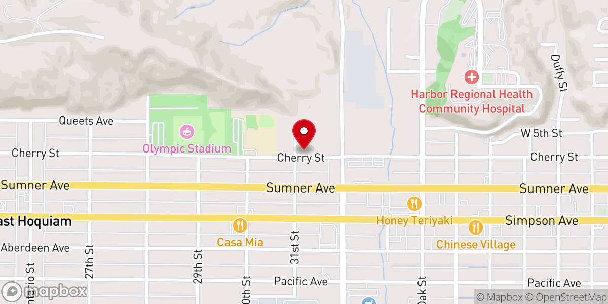 Map showing location of Adventist Community Services of Grays Harbor - Food Distribution Center