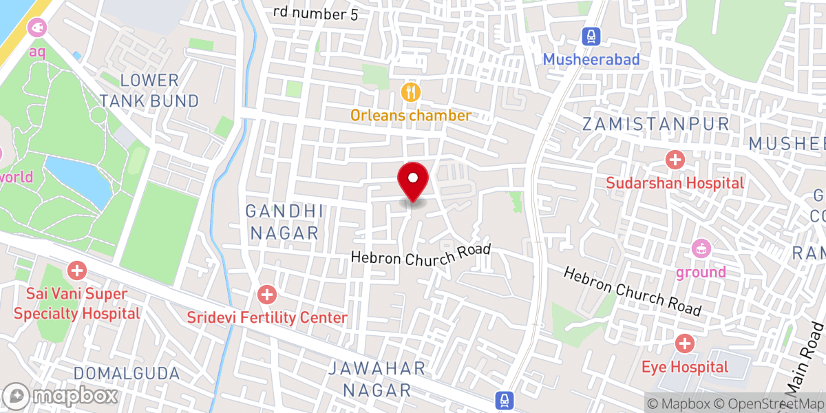 Map showing location of Mar Gregarious Orthodox Syrian Church