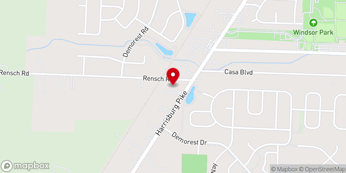 Map showing location of Connection Pointe Church of God