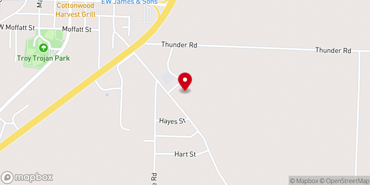 Map showing location of Greater Vision Church