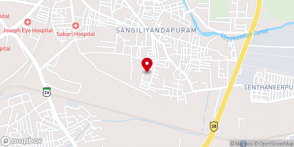 Map showing location of St. Teresa's Parish Church