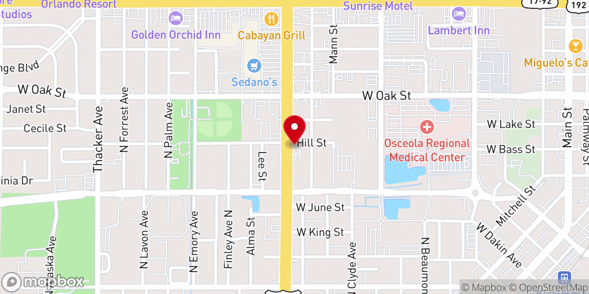 Map showing location of St James AME Zion Church