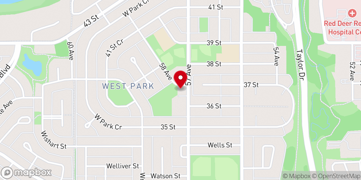 Map showing location of Living Faith Lutheran Church