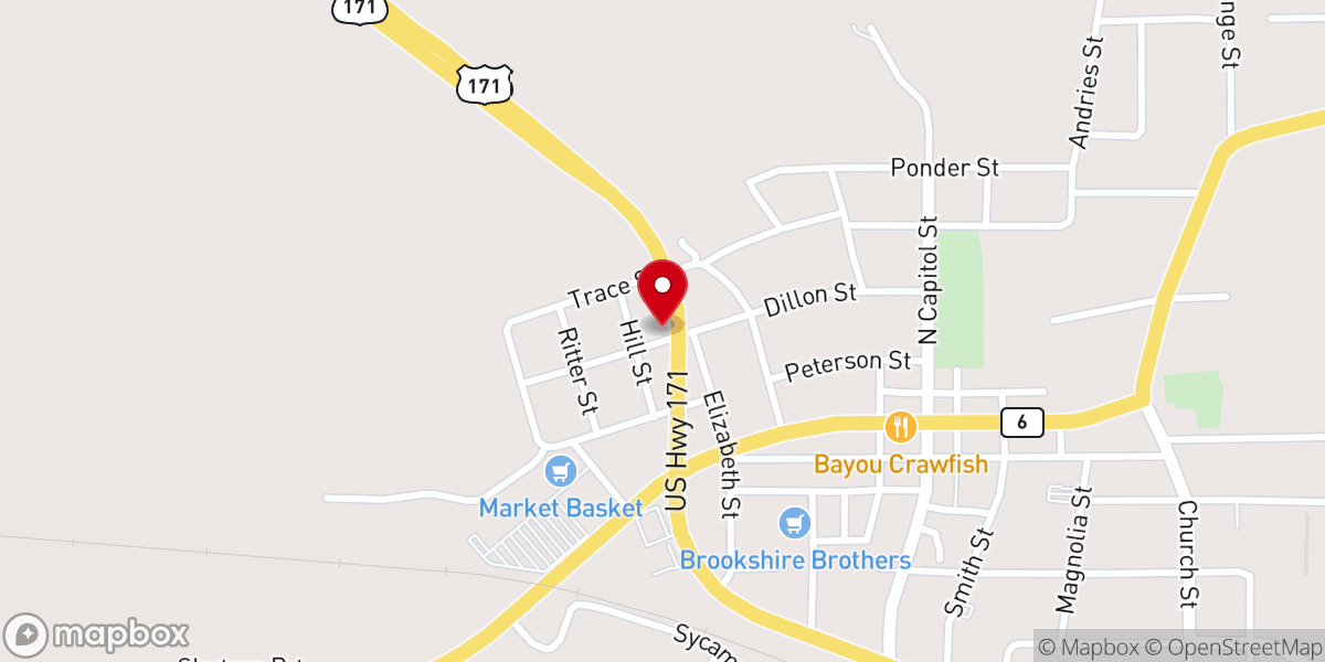 Map showing location of McBryde & Associates Realty Toledo Bend Property