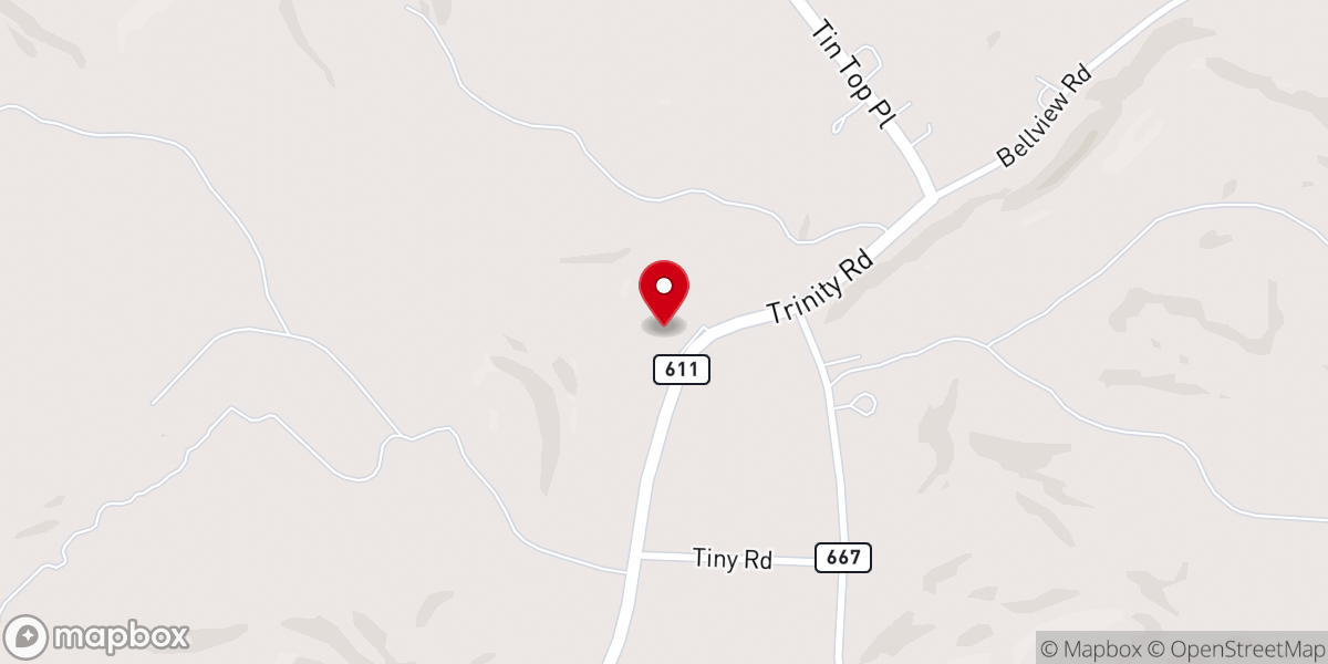 Map showing location of Trinity Methodist Church