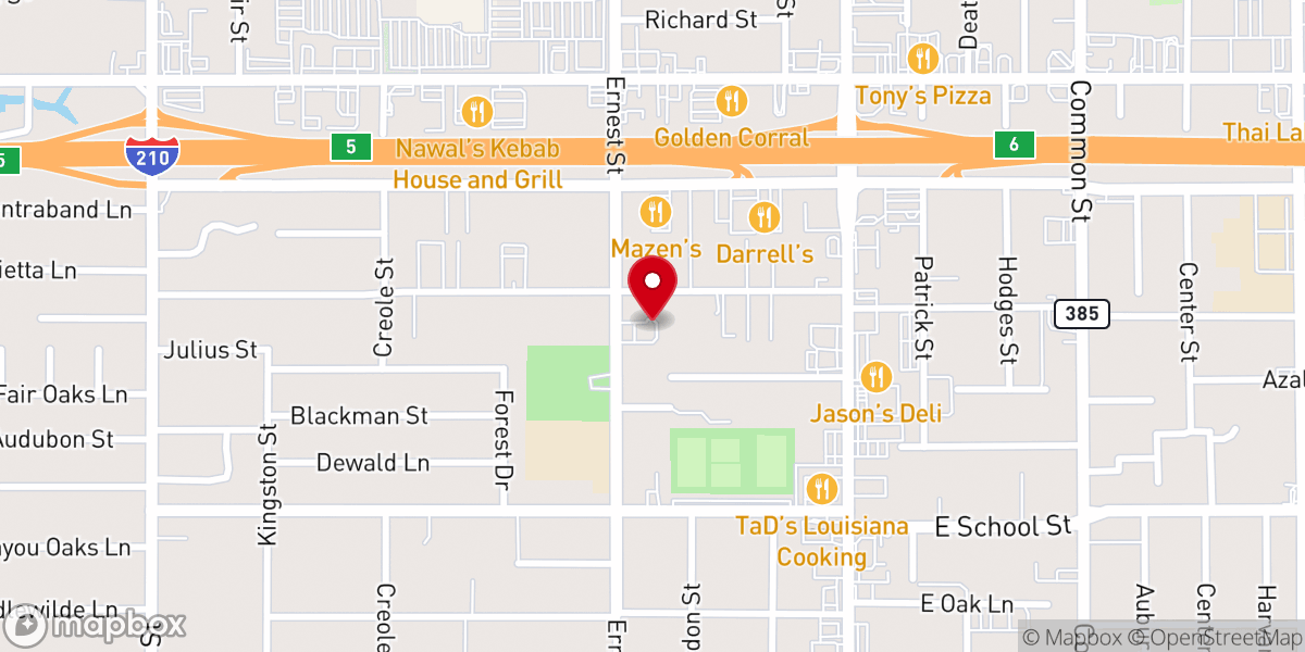 Map showing location of Heritage Baptist Church