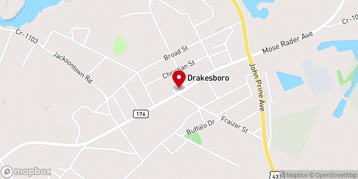 Map showing location of Hope 2 All Food Pantry