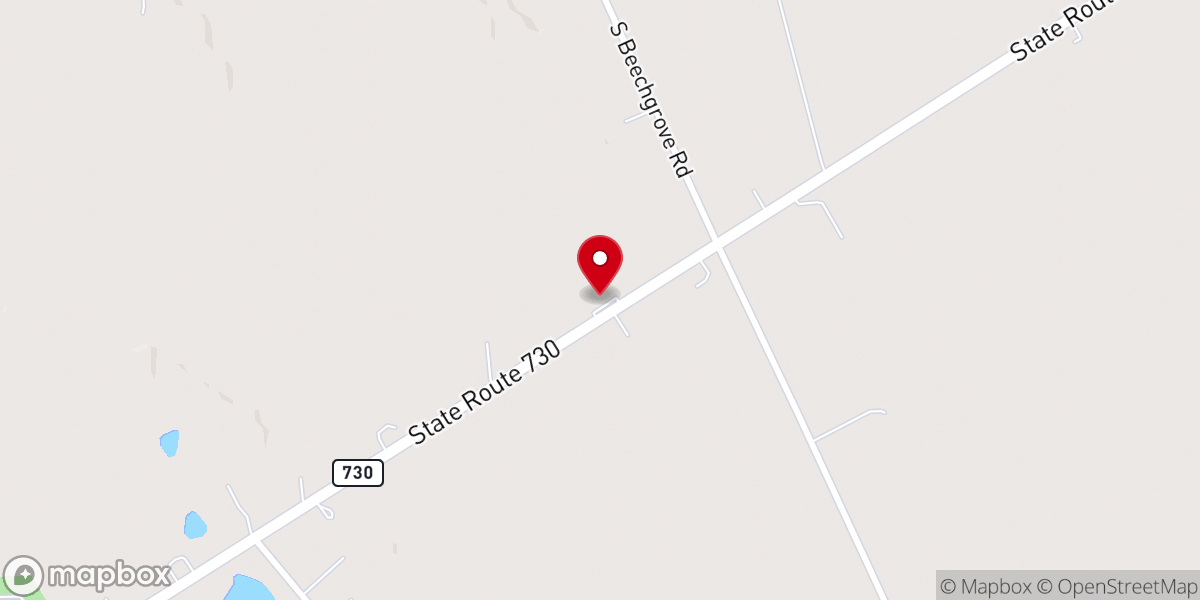 Map showing location of Beech Grove Free Will Baptist