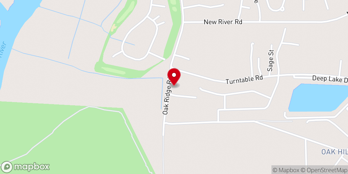Map showing location of Gordon Chapel AME Church