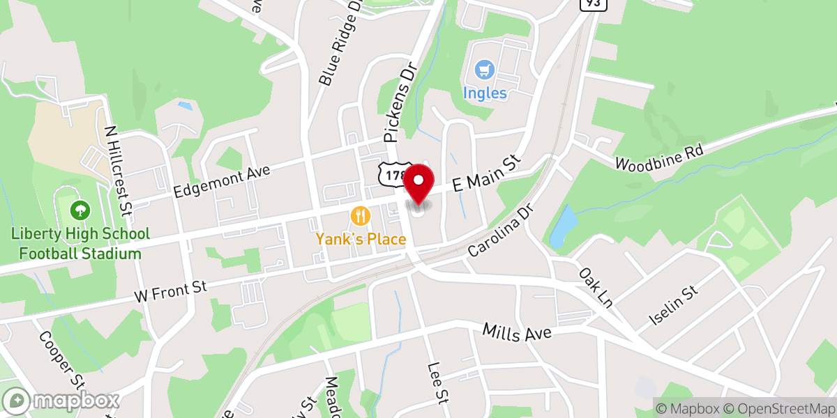 Map showing location of Robinson Chapel United Methodist