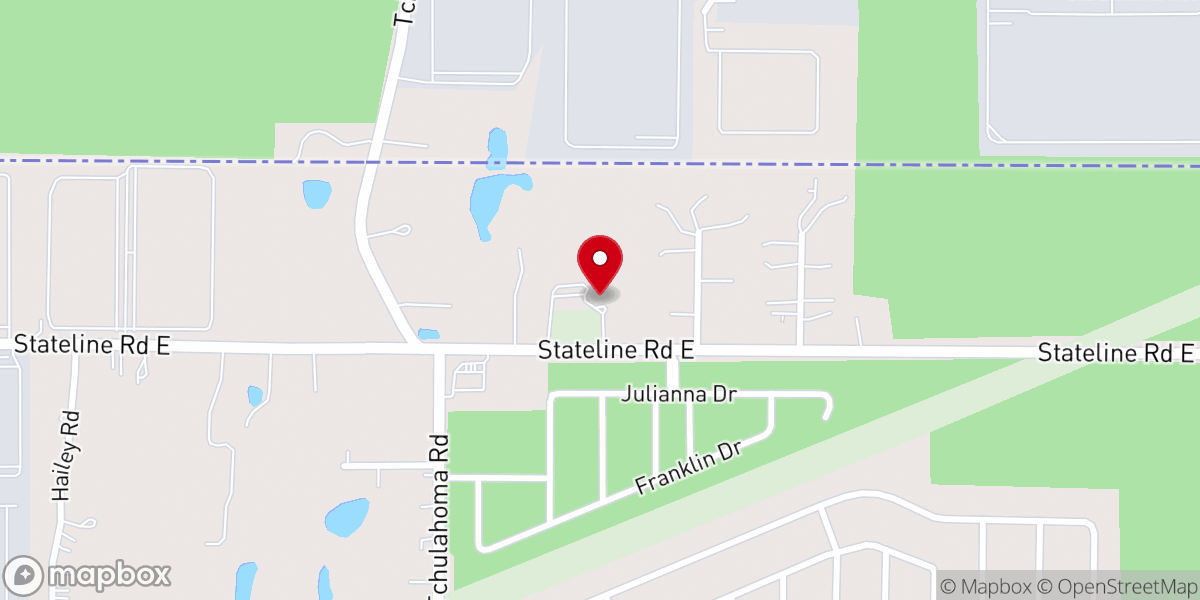 Map showing location of Graceland Christian Church