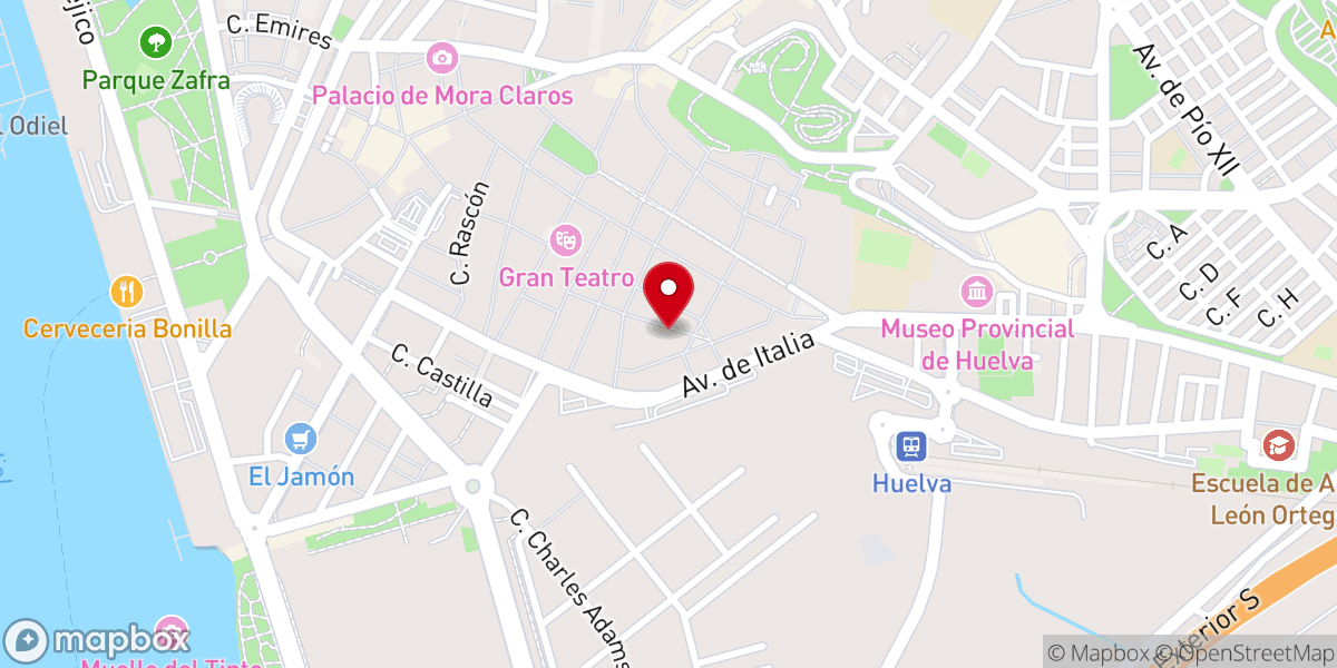 Map showing location of Hermandad del Santísimo Cristo de la Expiración y Nuestra Señora de la Esperanza