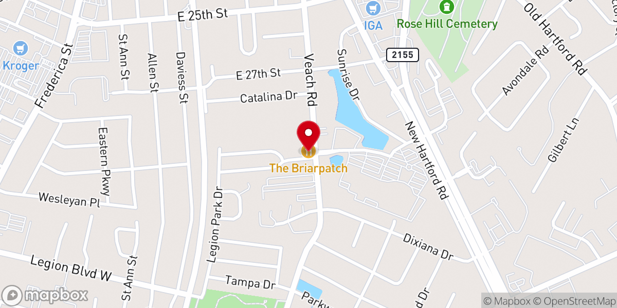Map showing location of Southside Fellowship Church