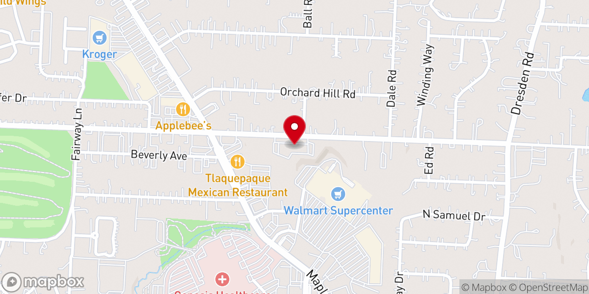 Map showing location of Trinity United Presbyterian Church