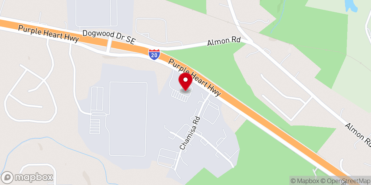 Map showing location of Belmont Baptist Church