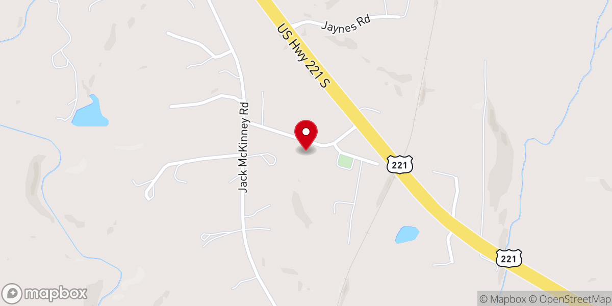 Map showing location of New Bethel Baptist Church