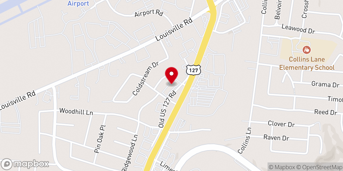 Map showing location of OneWay Apostolic Church