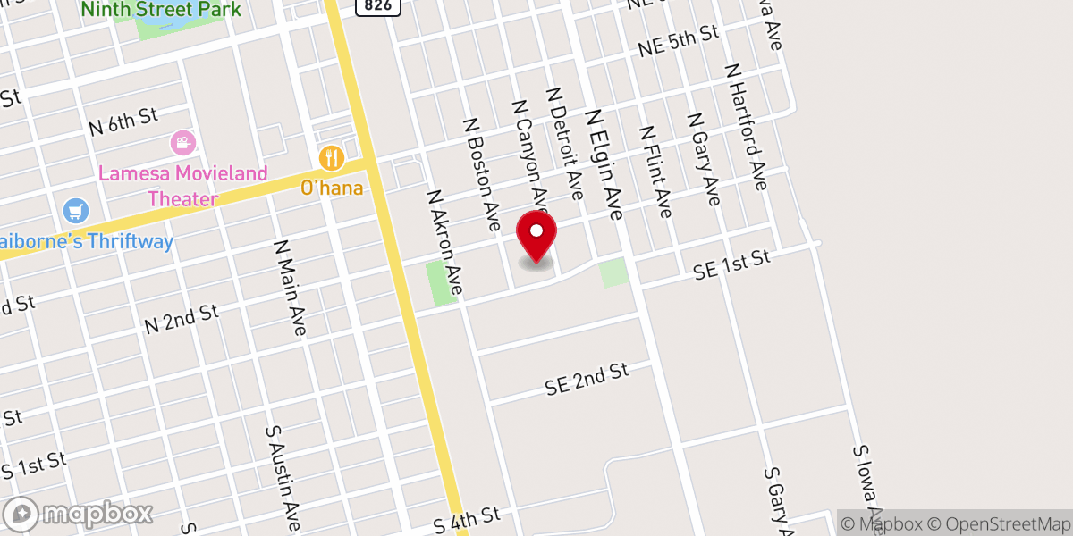 Map showing location of Vision Worship Center