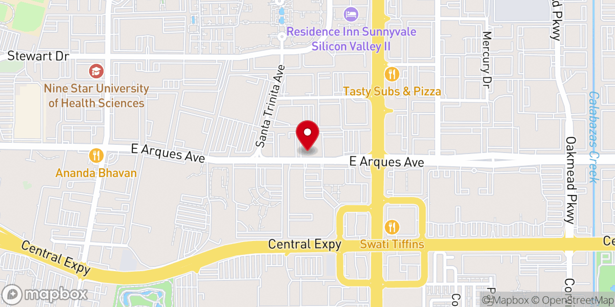 Map showing location of Echo.Church – Sunnyvale