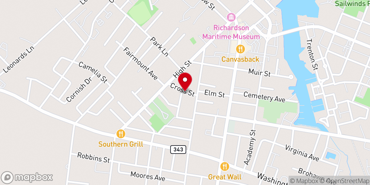 Map showing location of C C C Church