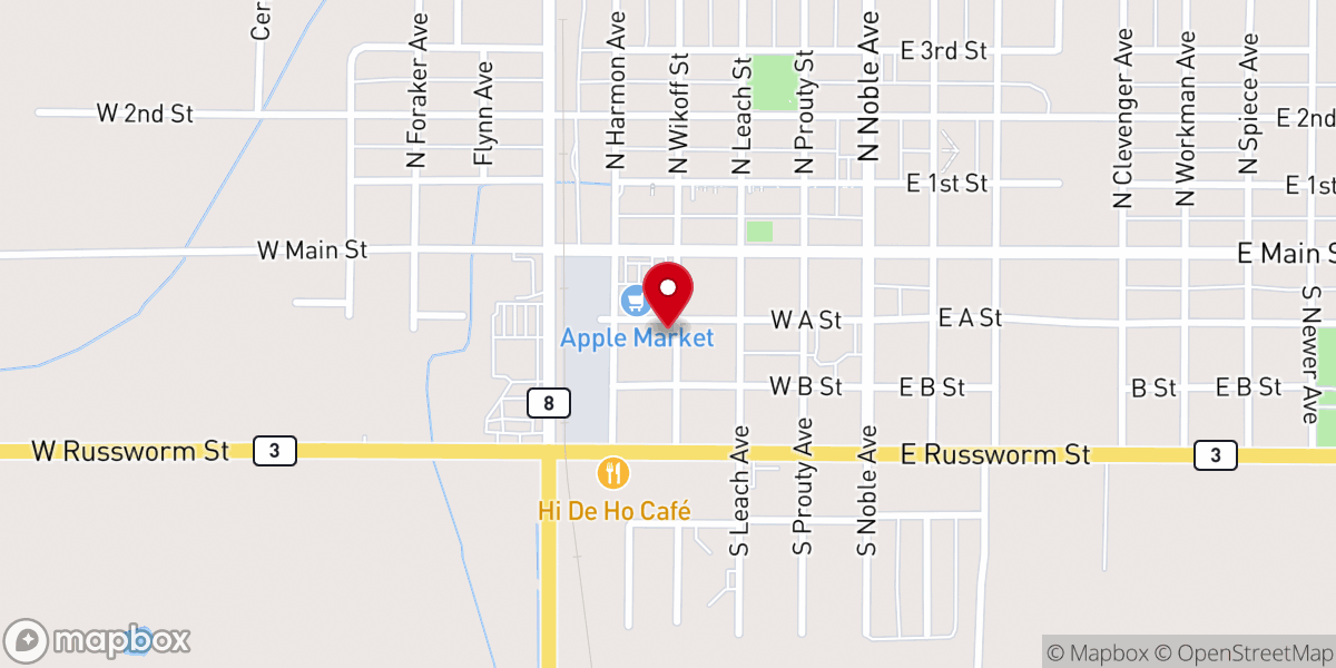 Map showing location of Iglesia Cristiana Pentecostes