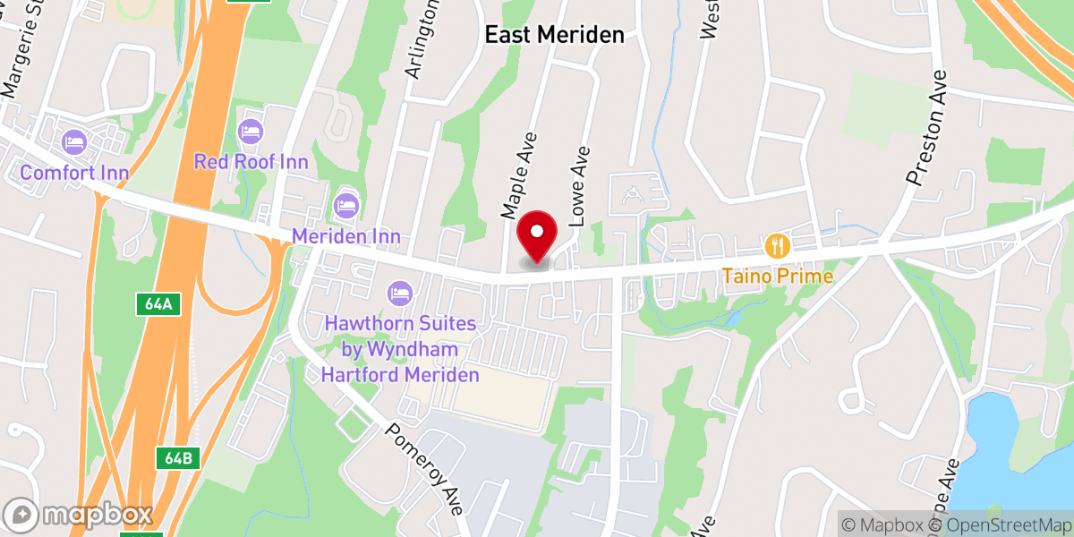 Map showing location of Christ Chapel Connecticut