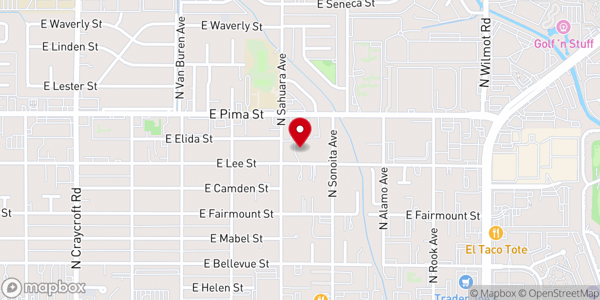Map showing location of Primitive Baptist Church